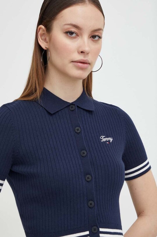 Футболка Tommy Jeans slim темно-синій DW0DW17761