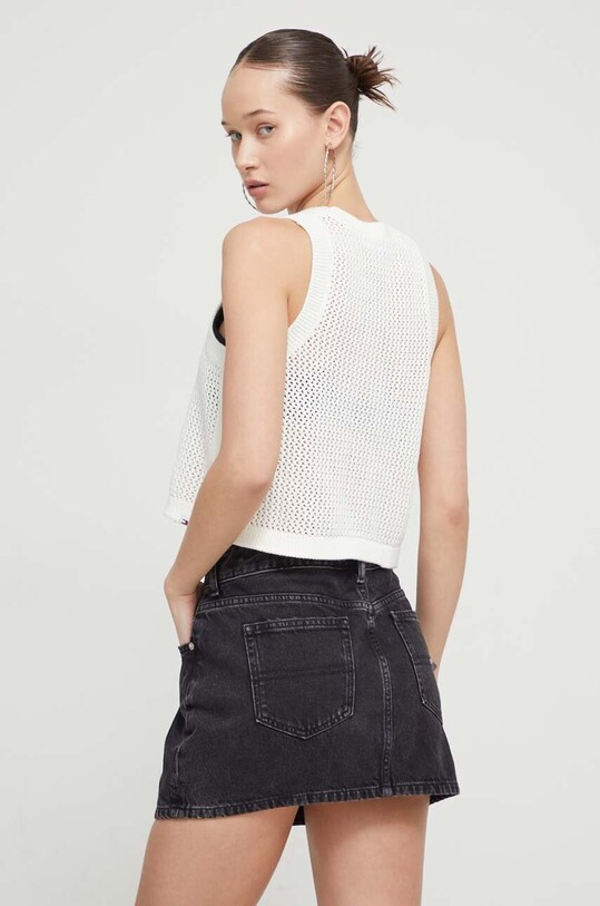 Oblečení Bavlněná vesta Tommy Jeans DW0DW18336 béžová