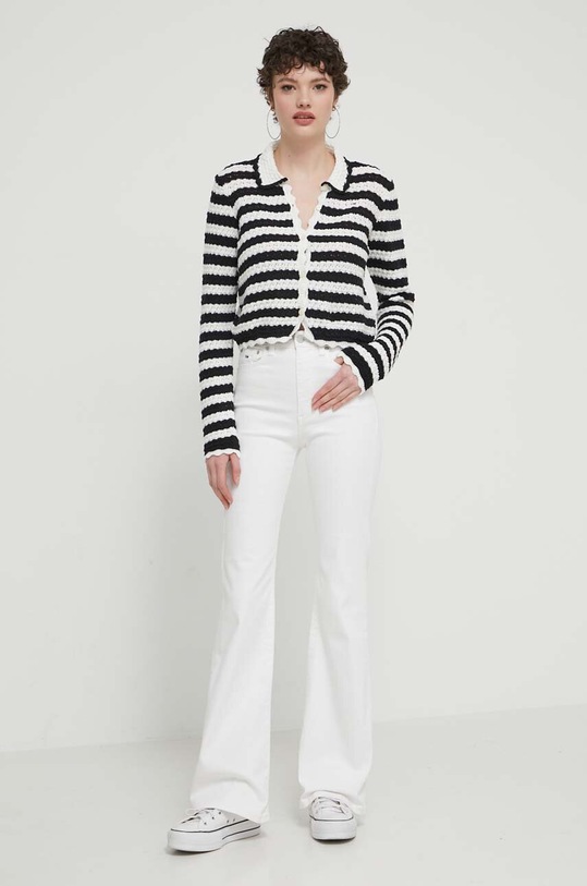 Tommy Jeans kardigan bawełniany DW0DW17756 czarny SS24