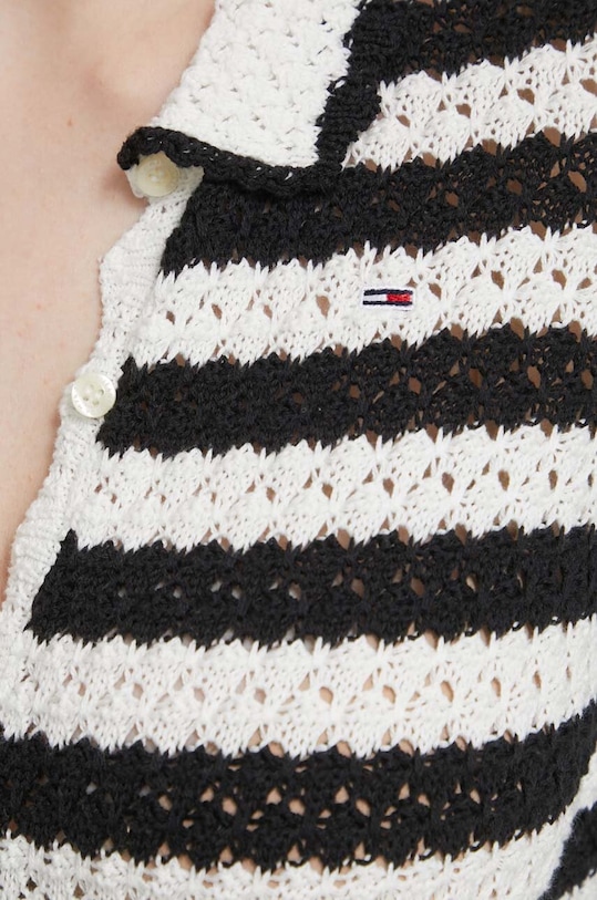 Tommy Jeans kardigan bawełniany DW0DW17756 czarny