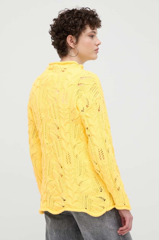 Odzież Desigual sweter bawełniany MILANO 24SWJF23 żółty
