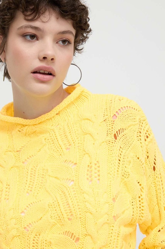 Desigual sweter bawełniany MILANO żółty 24SWJF23