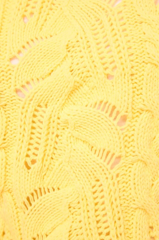 Desigual sweter bawełniany MILANO 24SWJF23 żółty