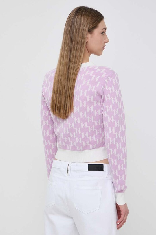 Ρούχα Πλεκτή ζακέτα Karl Lagerfeld 241W2007 μωβ