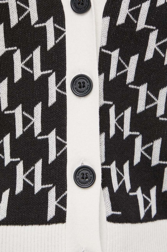 Πλεκτή ζακέτα Karl Lagerfeld 241W2007 μαύρο