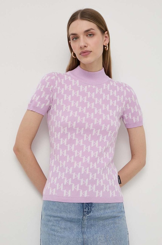 Πουλόβερ Karl Lagerfeld άλλο μωβ 241W2008