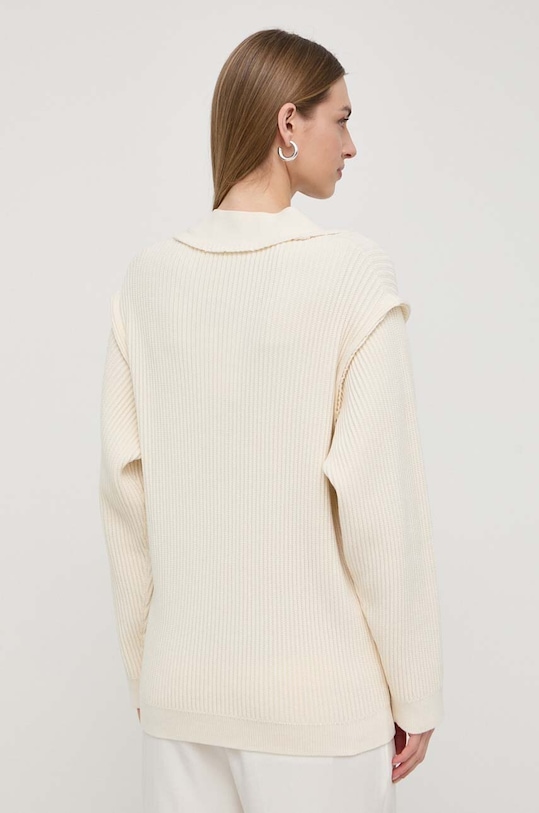 Îmbrăcăminte Victoria Beckham cardigan cu amestec de mătase 1224KJU005604A bej