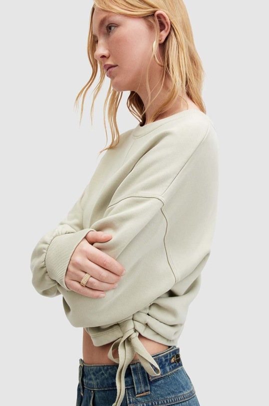 AllSaints bluza bawełniana MIRA WM520Z żółty SS24