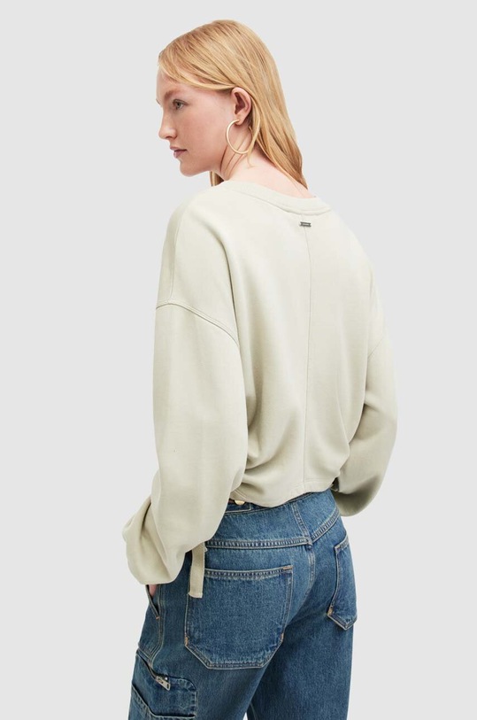 AllSaints bluza bawełniana MIRA żółty WM520Z
