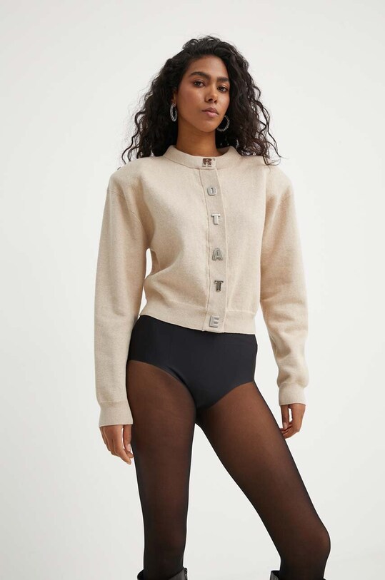 Rotate cashmere blend cardigan beige 1125452381