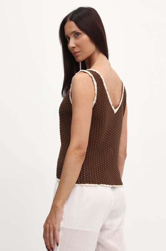 Ρούχα Γιλέκο Weekend Max Mara 2415361013600 καφέ