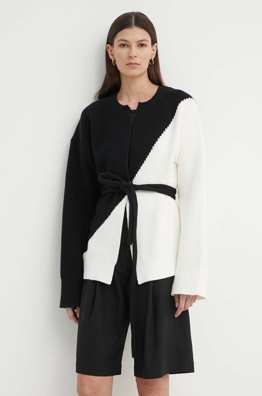AERON cardigan CONCH cu modele negru RSPU243485