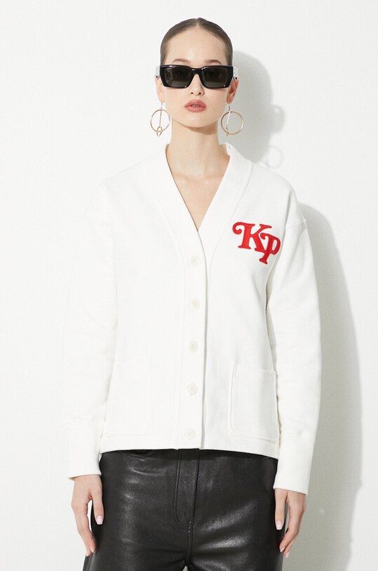 Odzież Kenzo bluza by Verdy Sweat Cardigan FE52SW1284ME.02 biały