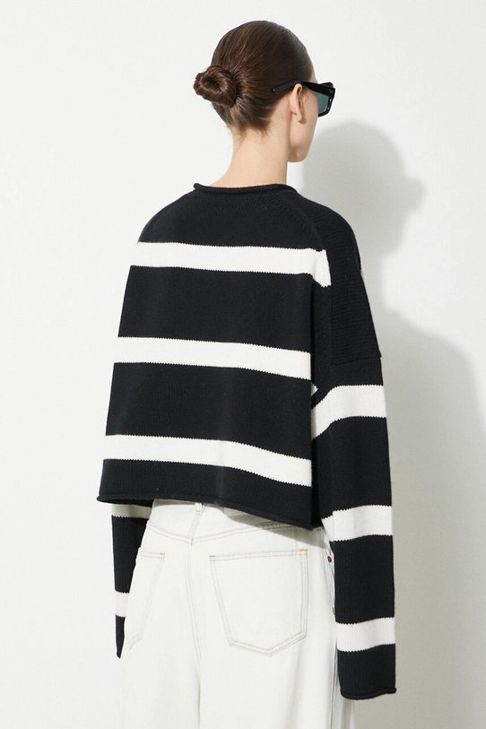 Îmbrăcăminte JW Anderson pulover de lână Cropped Anchor Jumper KW1121.YN0264.901 negru