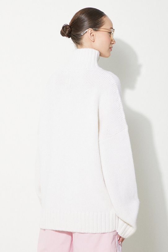Дрехи Вълнен пуловер JW Anderson Textured Patch Pocket Turtleneck Jumper KW1150.YN0144.001 бежов