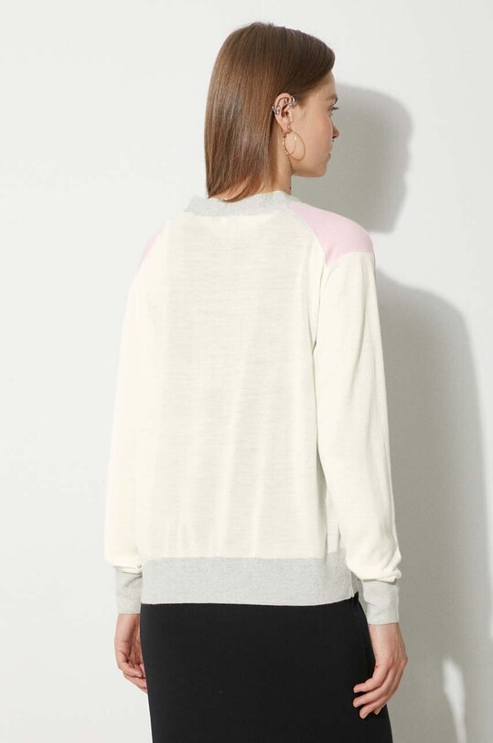 Odzież Maison Kitsuné kardigan wełniany Baby Fox Patch Regular Cardigan MW00505KT1036 różowy