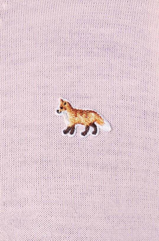 Maison Kitsuné kardigan wełniany Baby Fox Patch Regular Cardigan MW00505KT1036