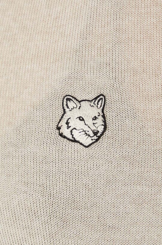 Vuneni kardigan Maison Kitsuné Bold Fox Head Patch Regular Cardigan MW00508KT1036