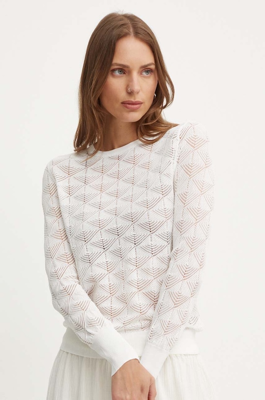 Πουλόβερ Sandro Ferrone λευκό SFS138XBDBLAKE