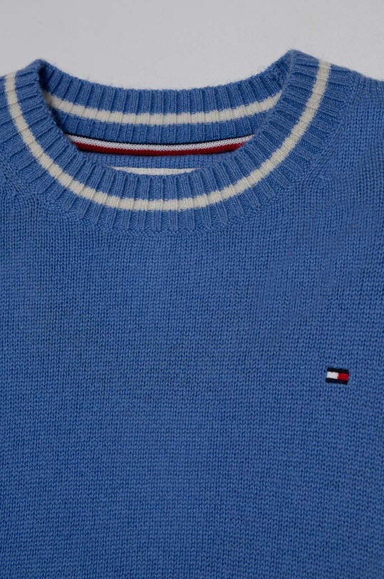 Dziewczynka Tommy Hilfiger sweter wełniany dziecięcy KG0KG07765.PPYH niebieski