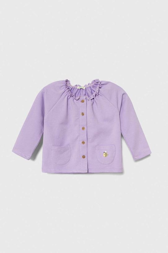 Mikina pre bábätká United Colors of Benetton s elastanom fialová 3MDUA104F.W.Seasonal