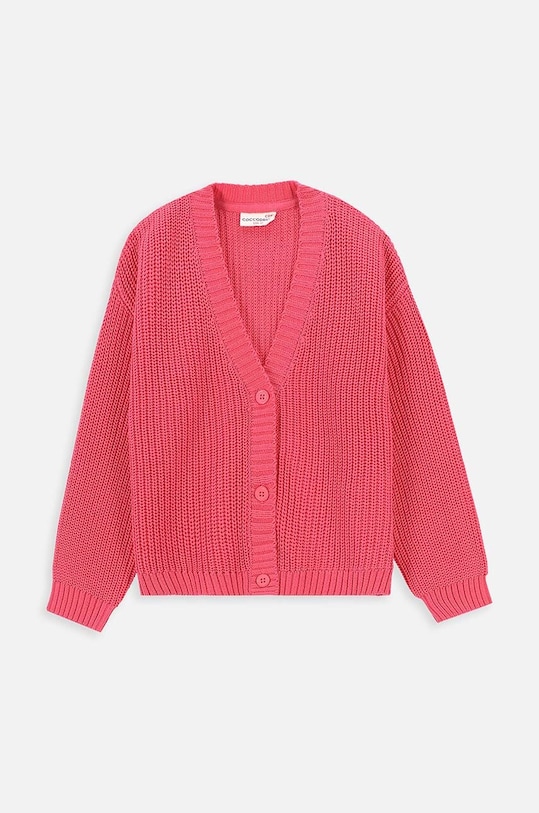 Coccodrillo kardigan dziecięcy WC4172201JPK różowy SS24
