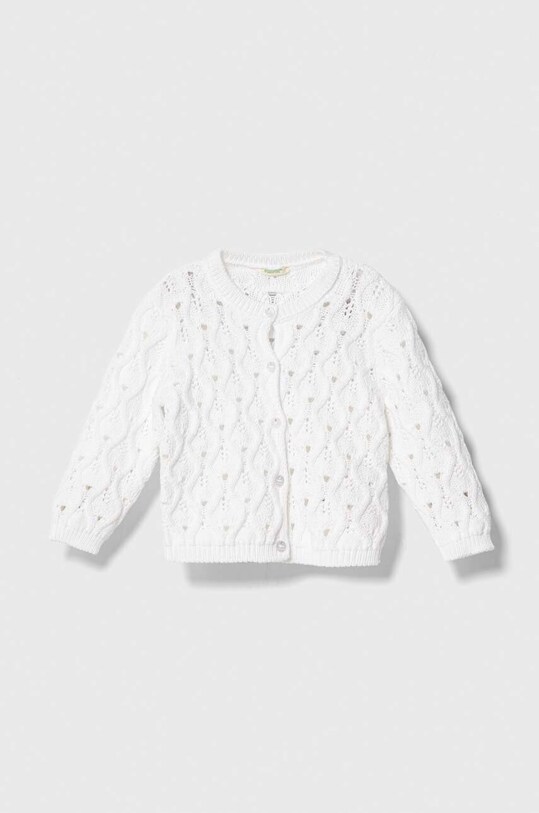 Дитячий бавовняний кардиган United Colors of Benetton інші білий 1077A500S.W.Seasonal