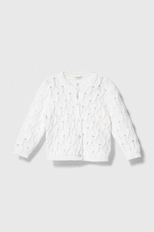 Βρεφική βαμβακερή ζακέτα United Colors of Benetton άλλο λευκό 1077A500S.W.Seasonal