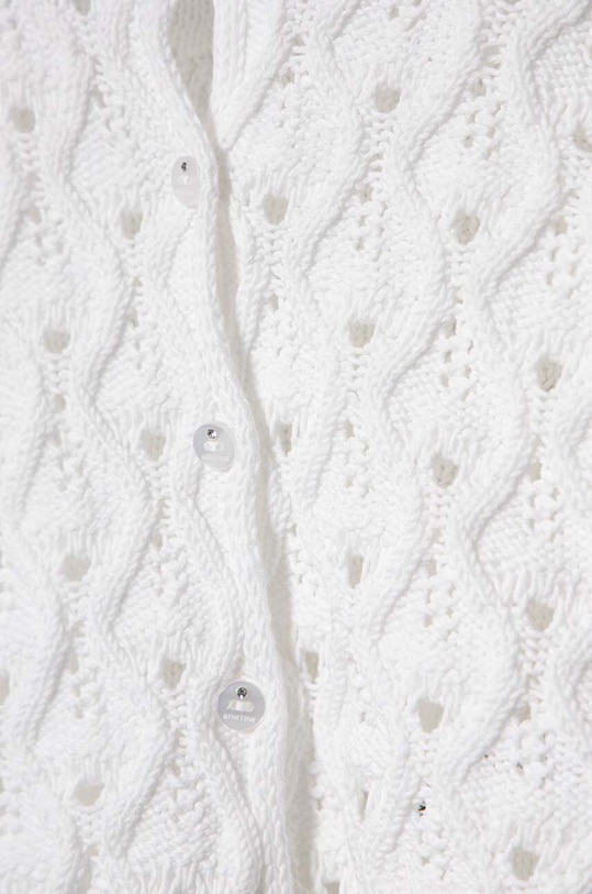 Κοριτσίστικα Βρεφική βαμβακερή ζακέτα United Colors of Benetton 1077A500S.W.Seasonal λευκό