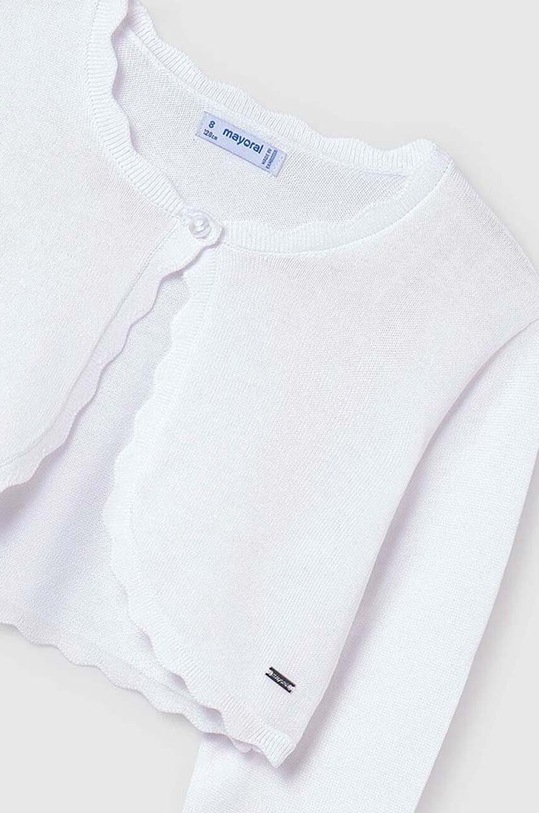 Dziewczynka Mayoral kardigan dziecięcy 332.8A.Junior.PPYH biały