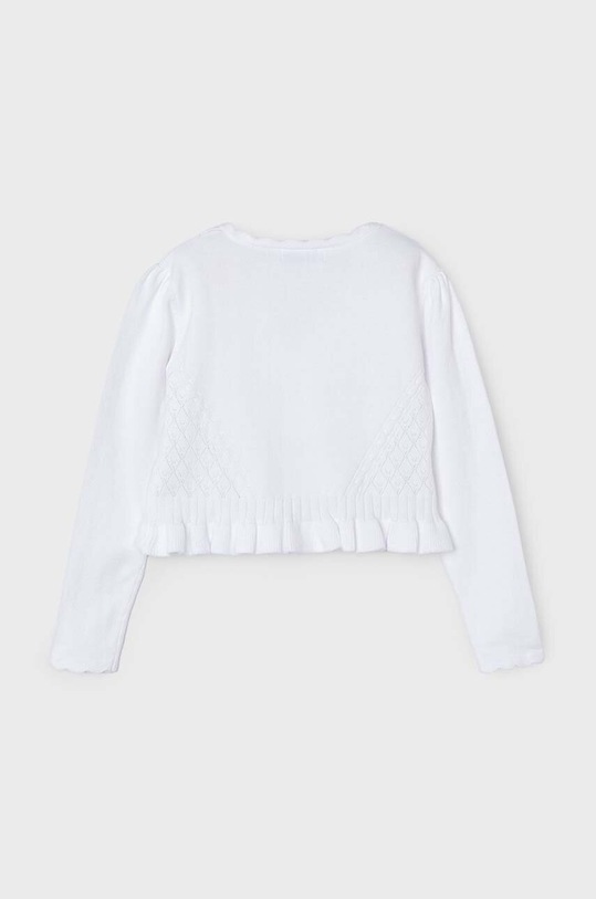 Mayoral kardigan dziecięcy 3354.6C.Mini.PPYH biały SS24