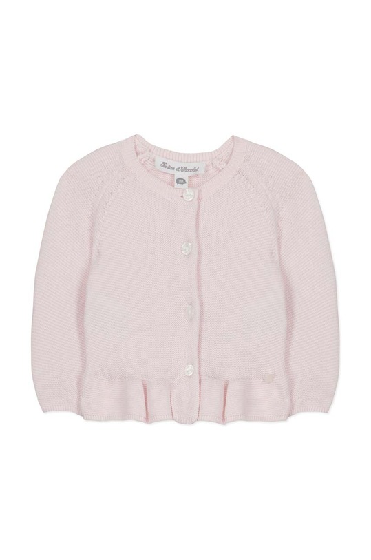 Tartine et Chocolat cardigan din bumbac pentru bebeluși TY18010.G.80.86 roz SS24