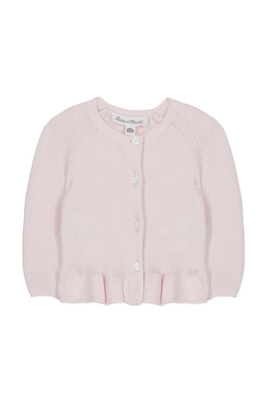 Tartine et Chocolat cardigan din bumbac pentru bebeluși TY18010.G.80.86 roz SS24