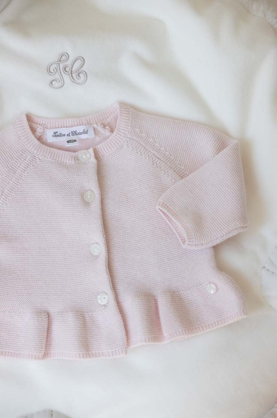 Tartine et Chocolat cardigan din bumbac pentru bebeluși TY18010.G.80.86 roz