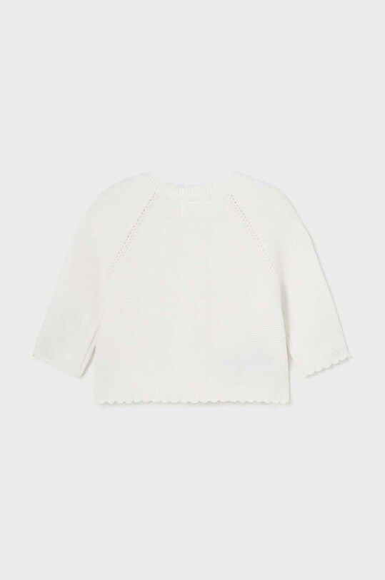 Mayoral Newborn kardigan bawełniany niemowlęcy 1376.2F.Newborn.PPYH beżowy SS24