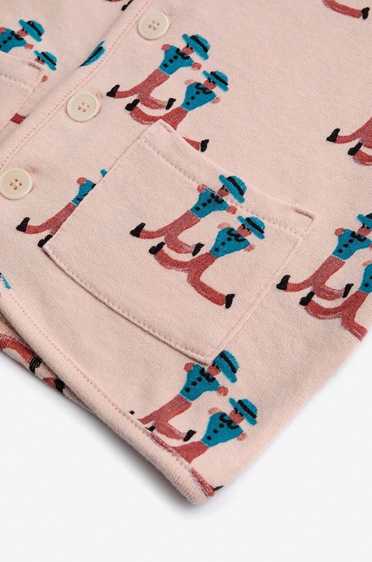 Fete Bobo Choses cardigan din bumbac pentru copii 124AB031 roz