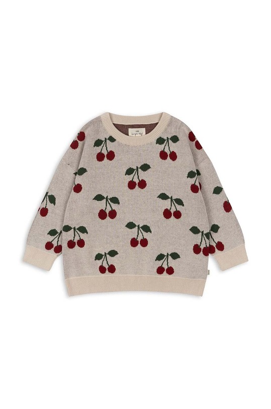 Konges Sløjd pulover de bumbac pentru copii KS100338 rosu SS24