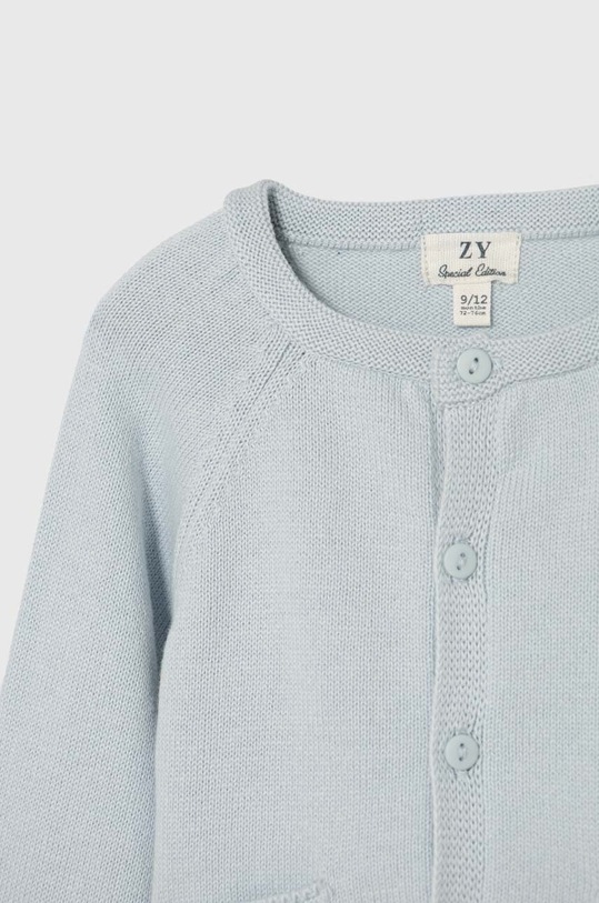 Chłopiec zippy kardigan bawełniany niemowlęcy 3105961601 niebieski