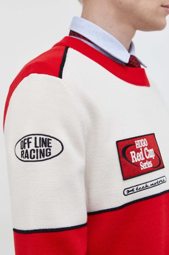 HUGO sweter wełniany 50507655 multicolor