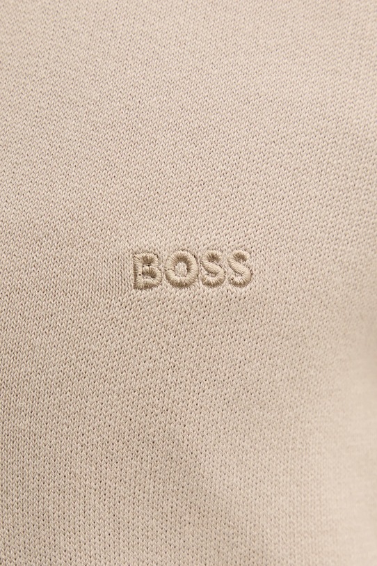 Bavlněný kardigan BOSS 50505998 béžová