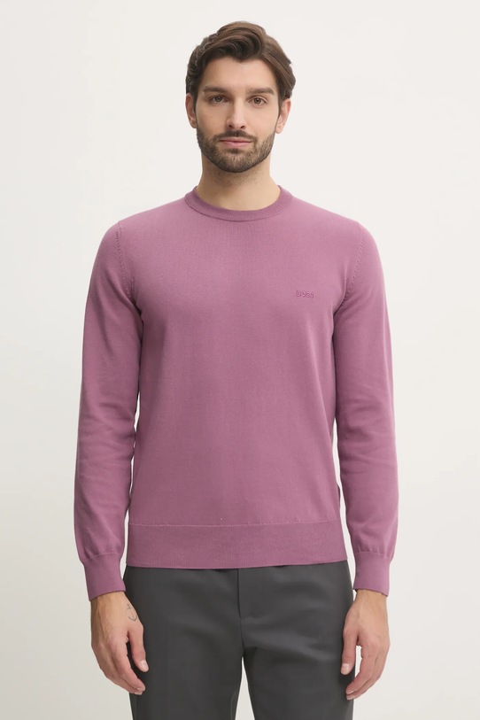 Бавовняний светр BOSS рожевий 50506023