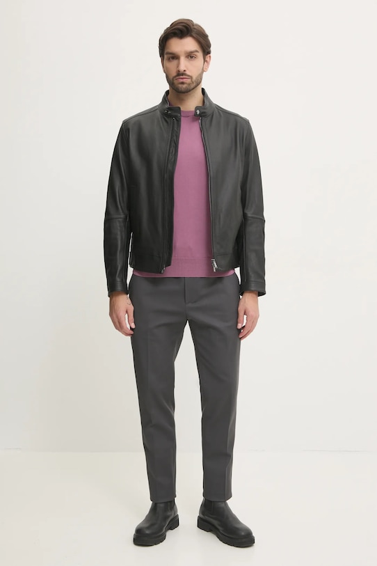 Бавовняний светр BOSS 50506023 рожевий SS25