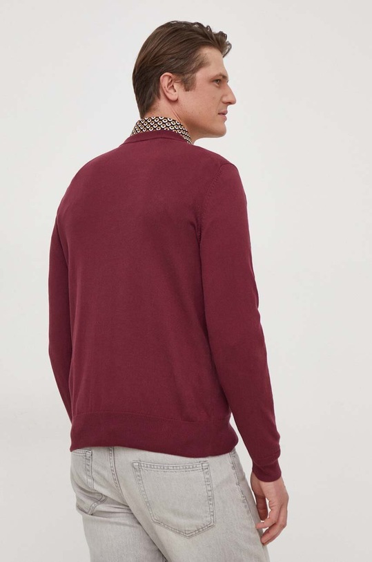 Odzież BOSS sweter bawełniany 50506023 bordowy