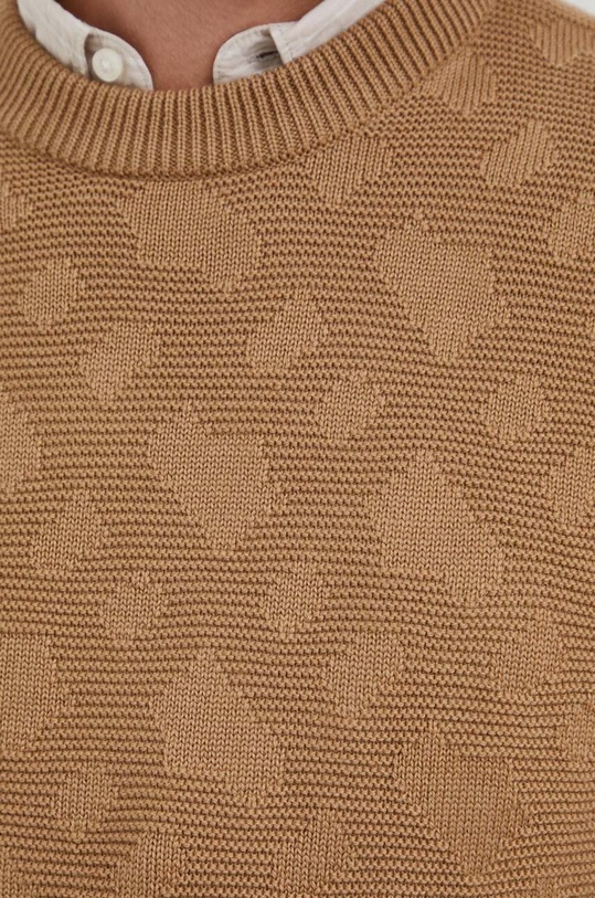 BOSS sweter wełniany 50506033 beżowy