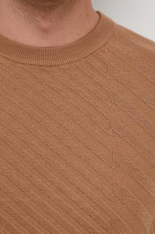 BOSS sweter wełniany 50506035 beżowy