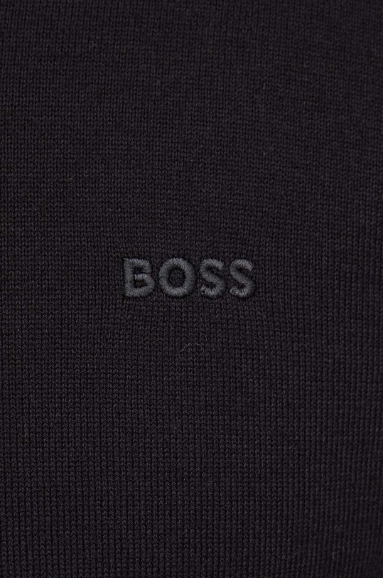 BOSS sweter bawełniany 50506042 czarny