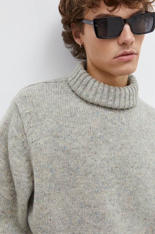 Les Deux maglione in lana grigio LDM310110