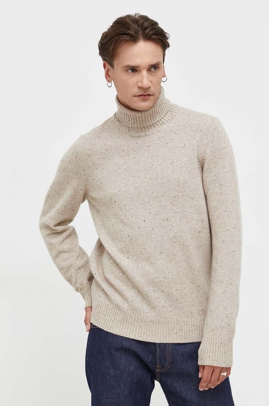 Marc O'Polo sweter wełniany beżowy 330506660172