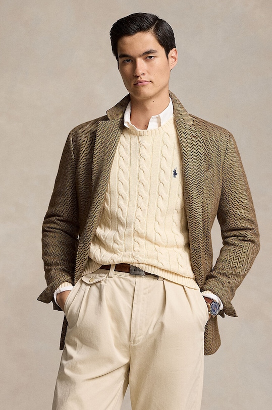 Бавовняний светр Polo Ralph Lauren 710775885 бежевий