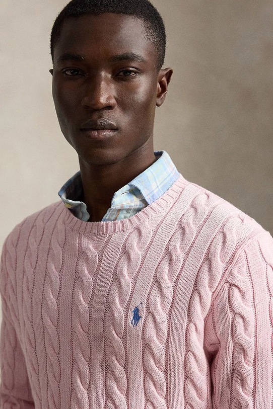 Polo Ralph Lauren svetr pánský bavlněný růžová 710775885